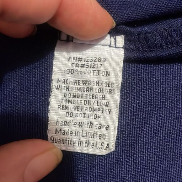 Michael Lauren Blue Vasquez Oversized Lace Front Pullover Blouse - Picture 4 of 4